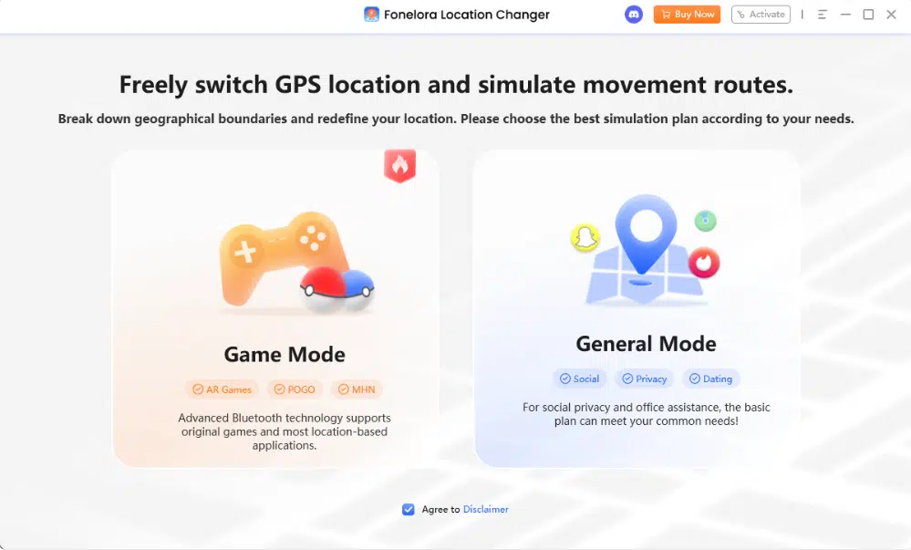 Fonelora - Alterar a localização GPS e simular rotas de movimento.