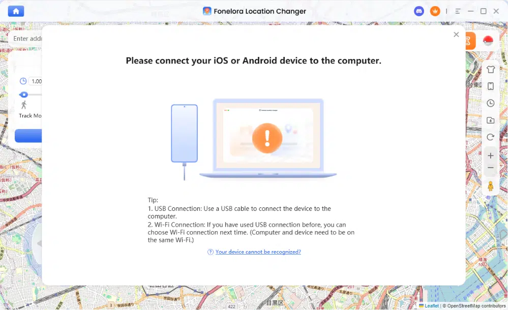 Fonelora - Conectar o seu dispositivo iOS ou Android no computador