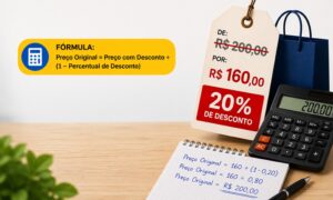 fórmula para encontrar o preço original de um produto