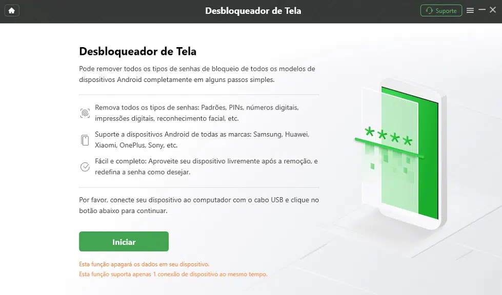 Toque no botão “Iniciar”