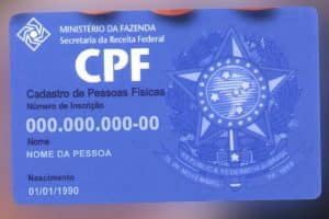 Imagem de um cartão CPF