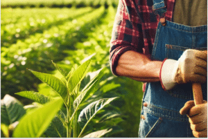 Imagem de um pequeno agricultor representando o programa Bolsa Estiagem do Governo Federal