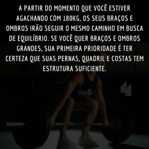 Frases de motivação - agachando com 180kg