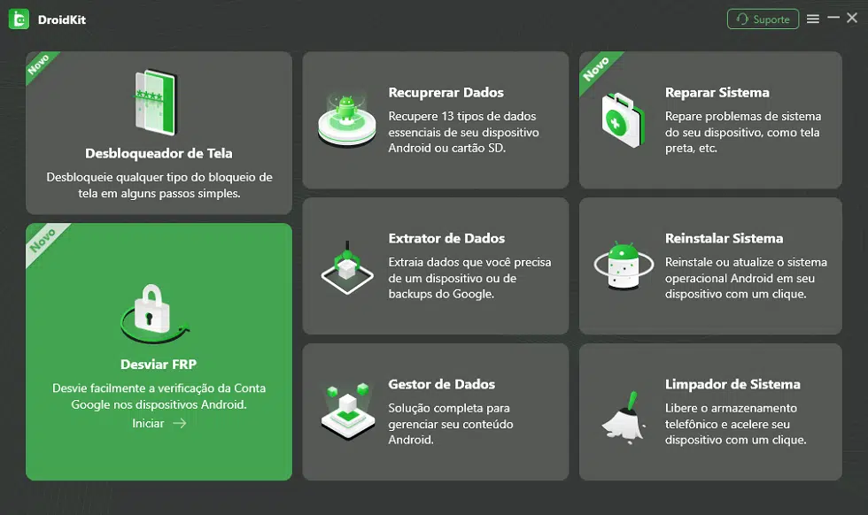DroidKit - pagina inicial