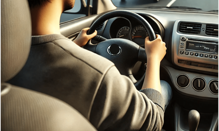 Homem dirigindo um carro popular representando os Carros isentos do IPVA