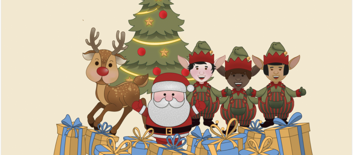 Imagem natalina representando como enviar carta para papai Noel dos Correios