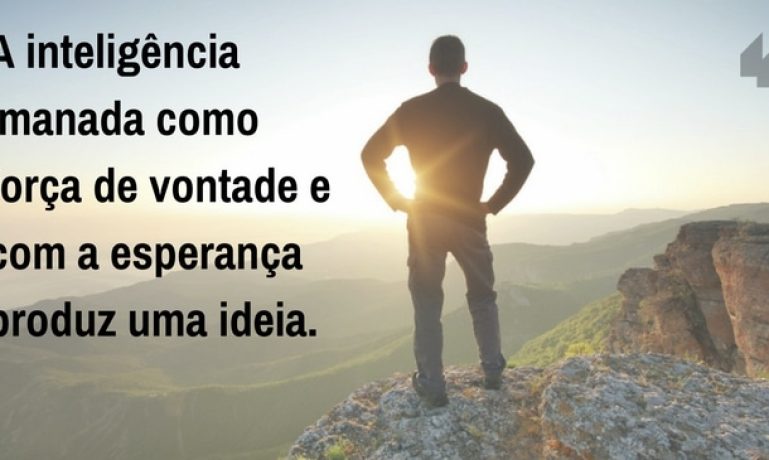 Frases de Força de Vontade A inteligencia produz uma ideia