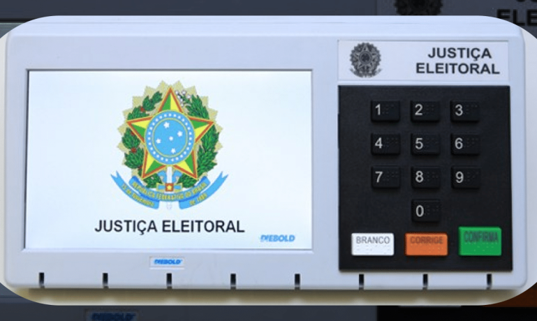 Imagem de uma urna eletrônica que representa que ⁠Idosos que votarem podem ter benefício