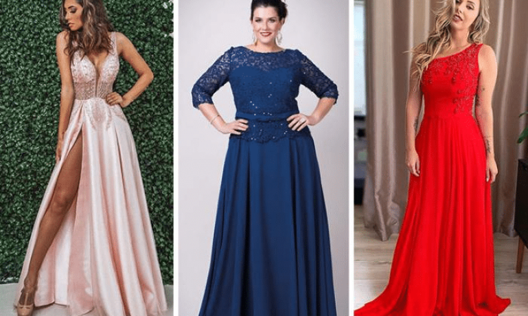 Mulheres com vestido de festa