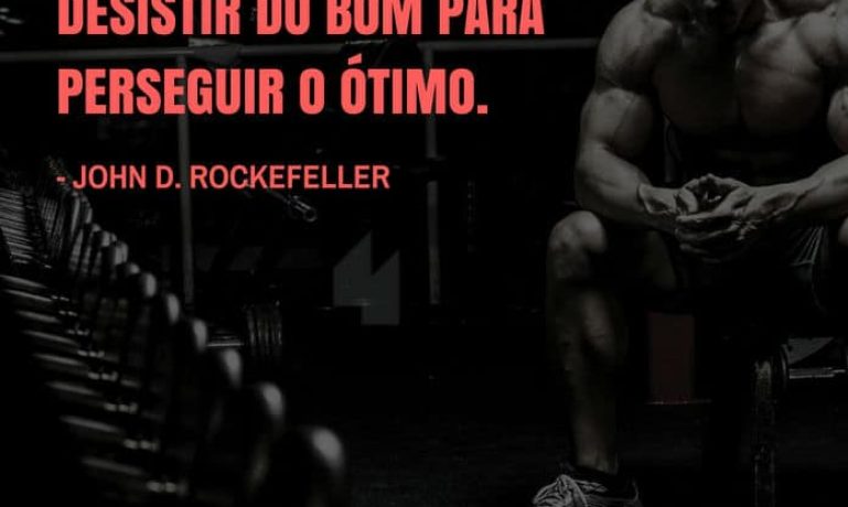 Frases de motivação - Não tenha medo de desistir do bom para perseguir o ótimo. - John D. Rockefeller