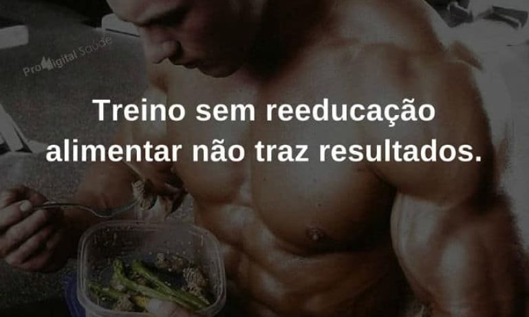 Treino sem reeducação alimentar não traz resultados. - frases de incentivo