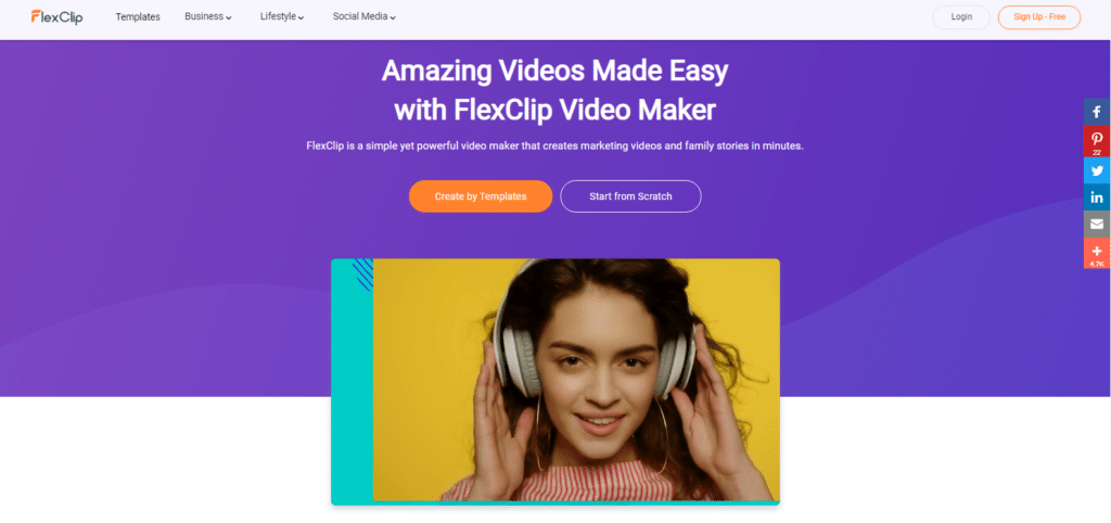 Site da FlexClip