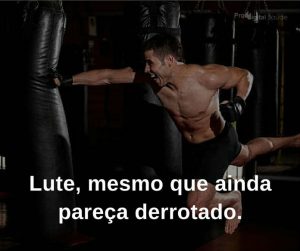 Lute, mesmo que ainda pareça derrotado. - frases de incentivo