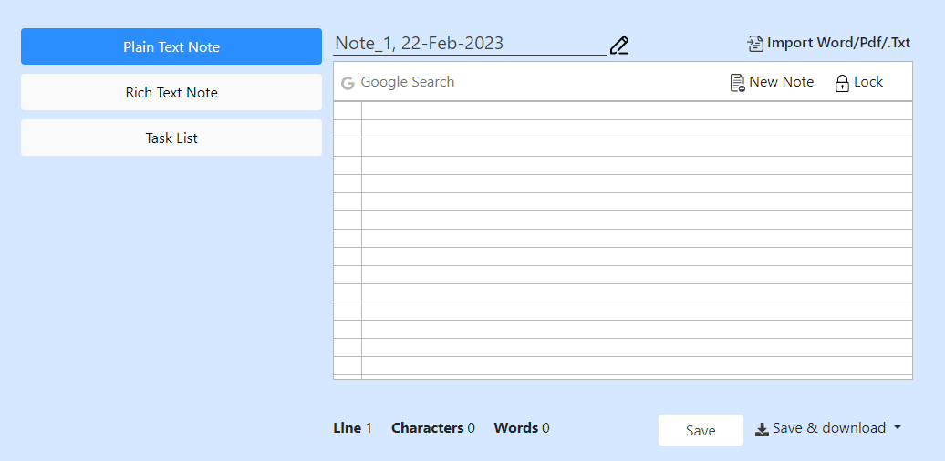 Online Notepad