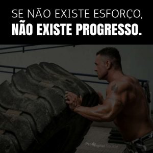 Frases de motivação - Se não existe esforço, não existe progresso.