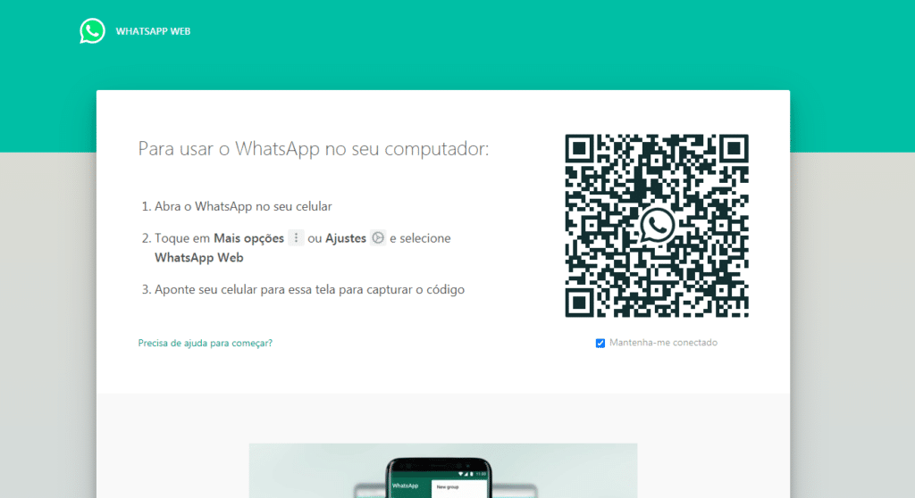 WhatsApp Web - scanneando o QR Code